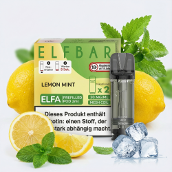 2x Elfbar ELFA Lemon Mint 20mg Pods