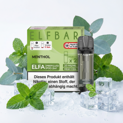 2x Elfbar ELFA Menthol 20mg Pods