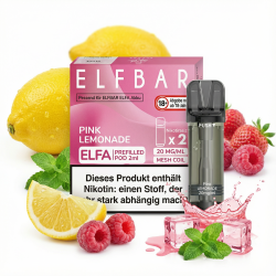 2x Elfbar ELFA Pink Lemonade 20mg Pods