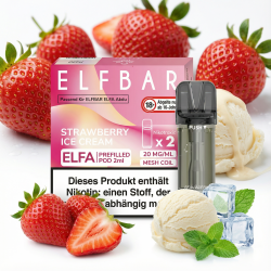 2x Elfbar ELFA Strawberry Ice Cream 20mg Pods