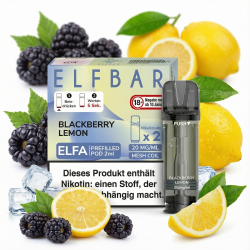 2x Elfbar ELFA Blackberry Lemon 20mg Pods