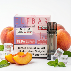 2x Elfbar ELFA Peach Ice 20mg Pods