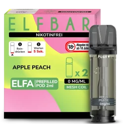 2x Elfbar ELFA Apple Peach 0mg Pods
