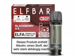 2x Elfbar ELFA Blackberry Ice 20mg Pods