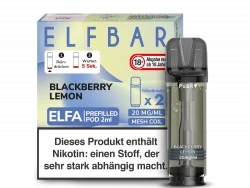 2x Elfbar ELFA Blackberry Lemon 20mg Pods