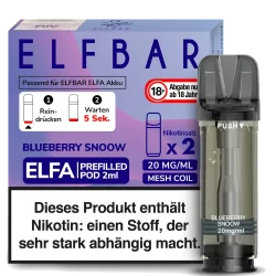2x Elfbar ELFA Blueberry Snoow 20mg Pods