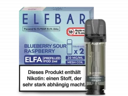 2x Elfbar ELFA Blueberry Sour Raspberry 20mg Pods