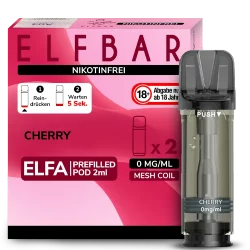 2x Elfbar ELFA Cherry 0mg Pods