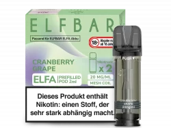2x Elfbar ELFA Cranberry Grape 20mg Pods