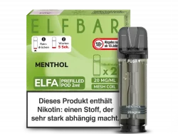 2x Elfbar ELFA Menthol 20mg Pods