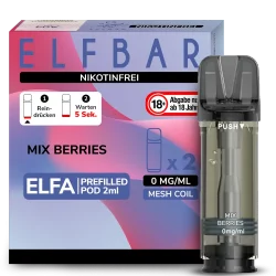 2x Elfbar ELFA Mix Berries 0mg Pods