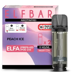 2x Elfbar ELFA Peach Ice 0mg Pods