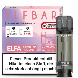 2x Elfbar ELFA Peach Ice 20mg Pods