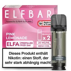 2x Elfbar ELFA Pink Lemonade 20mg Pods