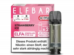 2x Elfbar ELFA Strawberry Ice 20mg