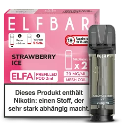 2x Elfbar ELFA Strawberry Ice 20mg