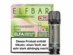 2x Elfbar ELFA Strawberry Kiwi 20mg Pods