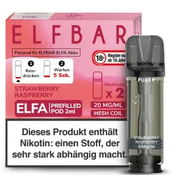 2x Elfbar ELFA Strawberry Raspberry 20mg Pods