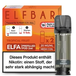 2x Elfbar ELFA Tropical Fruit 20mg Pods
