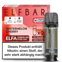 2x Elfbar ELFA Watermelon Cherry 20mg Pods