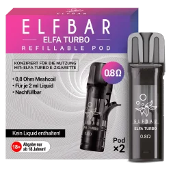 2x Elfbar ELFA Turbo 0,8 Ω Leerpods