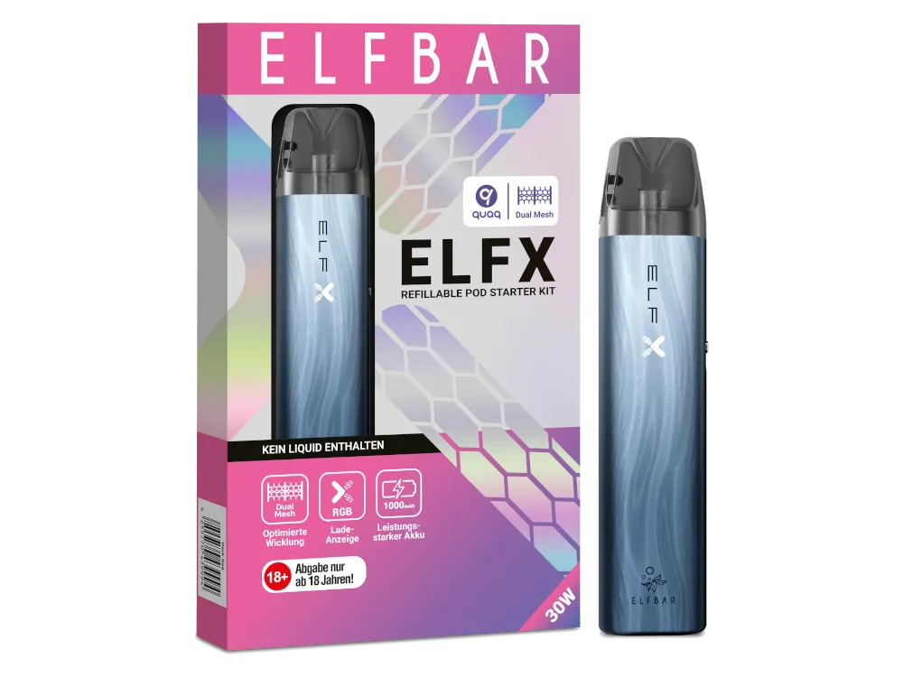 Elfbar ELFX Silber Blau Akku Kit