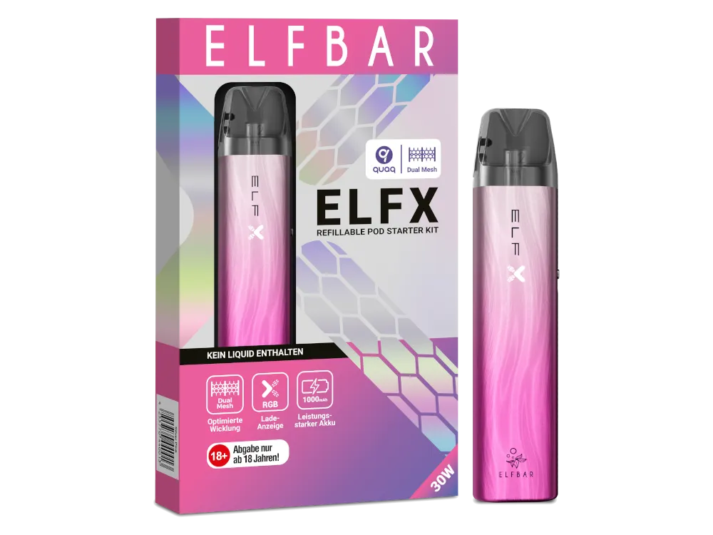 Elfbar ELFX Silber Pink Akku Kit