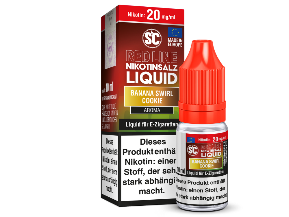 SC Red Line Nikotinsalz Liquid Banana Swirl Cookie 18 mg/ml – 10 ml