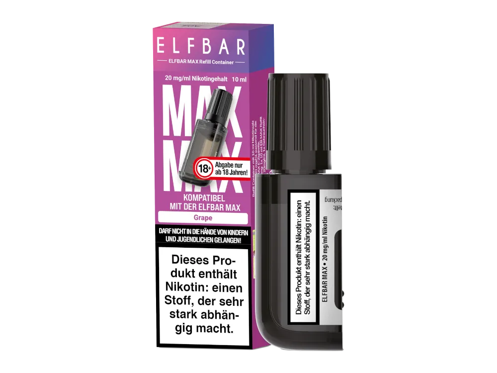 Elfbar Max Refill Container Grape Nikotinsalz Liquid